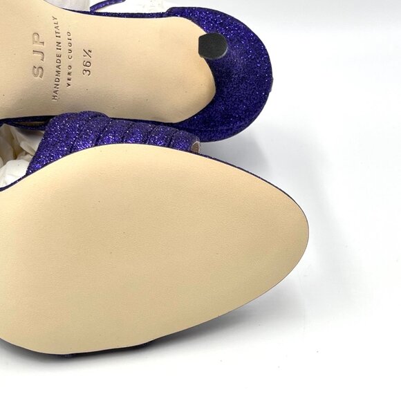 SJP Sarah Jessica Parker 36.5 EU‎ Purple Stiletto Dress Sandals Heels Shoes - Picture 10 of 14